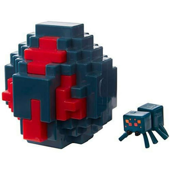 Mattel Minecraft Mini-Figure Spawn Egg - Black and Red Cave Spider