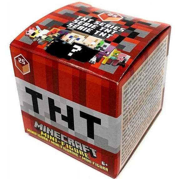 Mattel Minecraft TNT Series 25 Mystery Pack, 1 Random Figure, Collectible, for Ages 6+