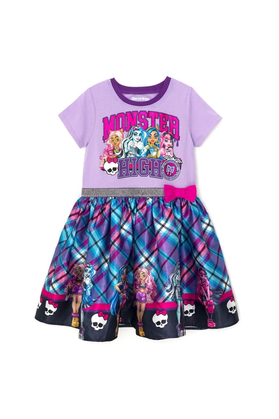 Mattel Monster High Clawdeen Wolf Cleo De Nile Draculaura Dress Plaid Little Kid to Big Kid