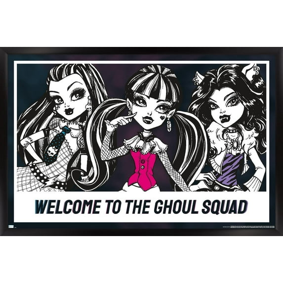 Mattel Monster High - Ghoul Squad Wall Poster, 22.375" x 34" Framed