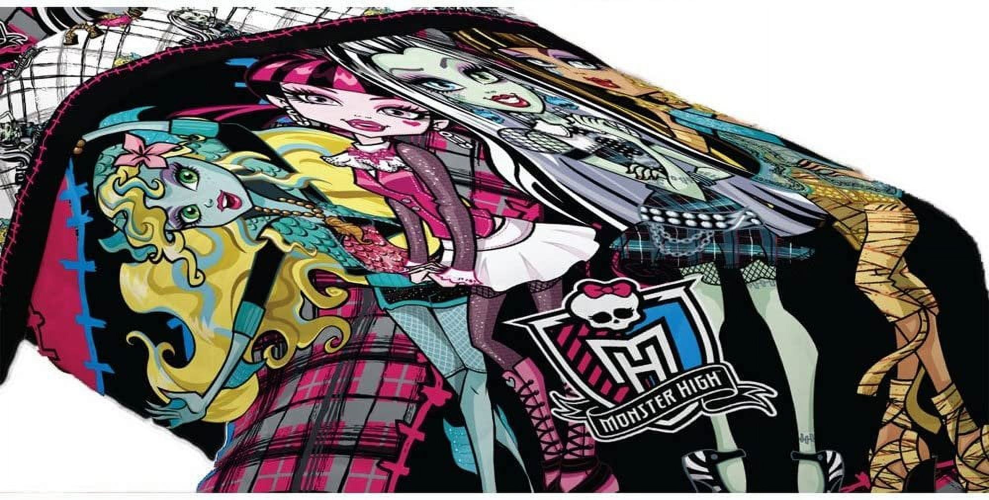 モンスターハイ　布団 Mattel Monster High Right to Fright 72 by 86-Inch Microfiber