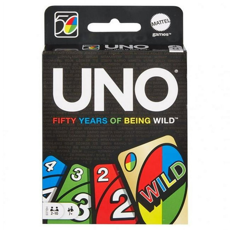 Mattel Mtthbj08 Uno 50Th Anniversary Edition Card Game 
