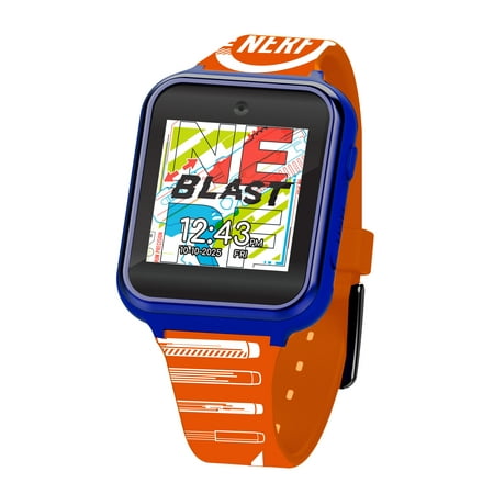 Mattel Nerf Unisex Child Interactive Smart Watch with Silicone Strap in Orange and Blue (NRF4020WM)