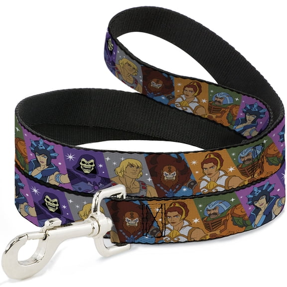 Mattel Pet Leash, Dog Leash, Masters of the Universe Character Block Poses Multi Color, 4 Feet Long 1.0 Inch Wide