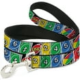 thumbnail image 1 of Mattel Pet Leash, Dog Leash, UNO Cards Lineup Stack Multi Color, 6 Feet Long 1.0 Inch Wide, 1 of 6