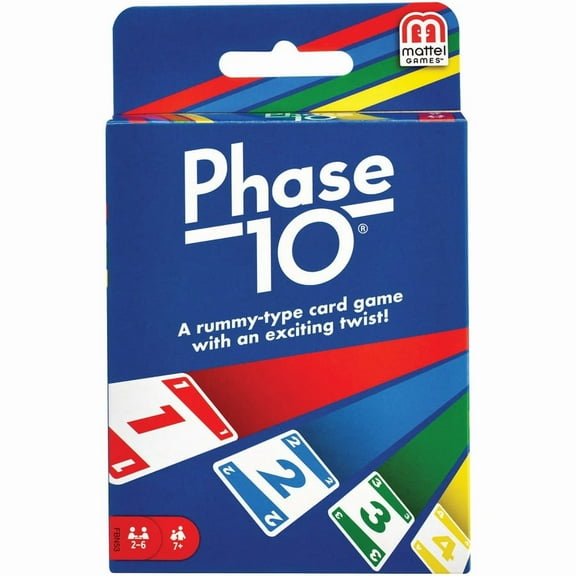 Mattel Phase 10 Card Game - 2 to 6 Players - 1 Each | Bundle of 2 Each