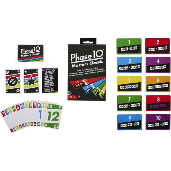 Mattel Games - Phase 10 Masters Classic Card Game