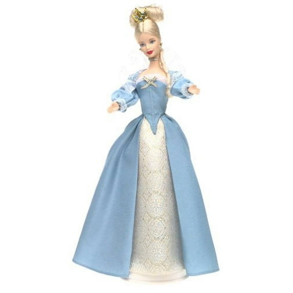 Mattel Princess of the Danish Court Barbie Doll, Collector Edition, Light Blue/Ivory/Golden Gown