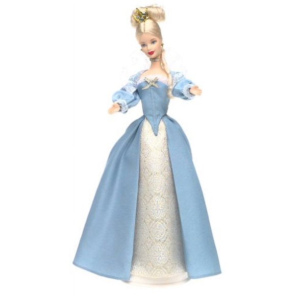Mattel Princess of the Danish Court Barbie Doll, Collector Edition, Light Blue/Ivory/Golden Gown