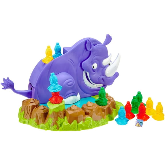 Open Box Mattel Rhino Rampage Game He Chomps & Stomps Family Fun