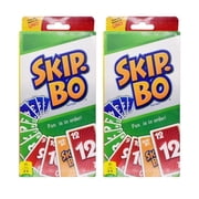 Mattel Skip-Bo Card Game - Strategy - 2 to 6 Players | Bundle of 2