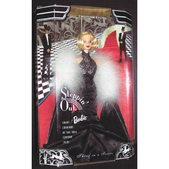 Mattel Steppin' Out Barbie Doll, Great Fashions of the 20th Century, 1930s, Black/Silver