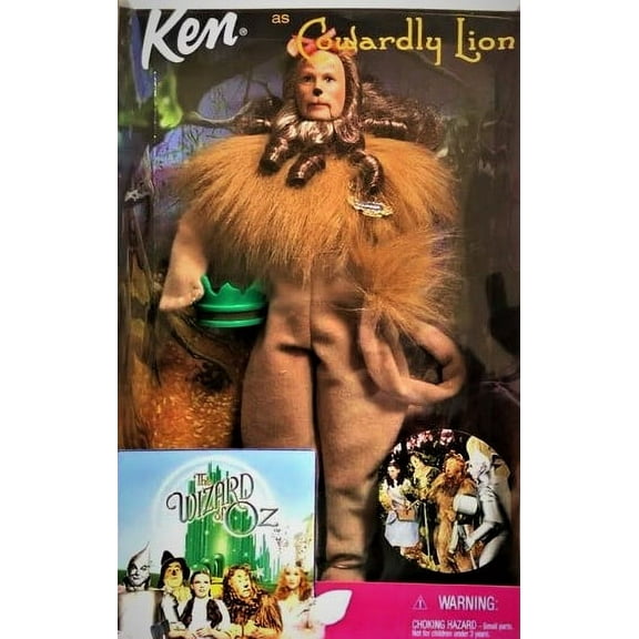 Mattel The Wizard of Oz Cowardly Lion Ken Doll, 1999, Velour, 12 inches