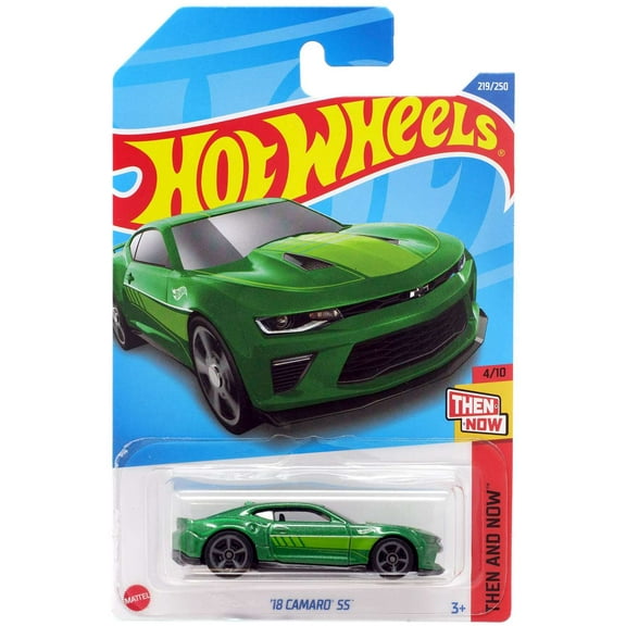 Mattel Then and Now '18 Camaro SS Diecast Car Play Vehicles, Green