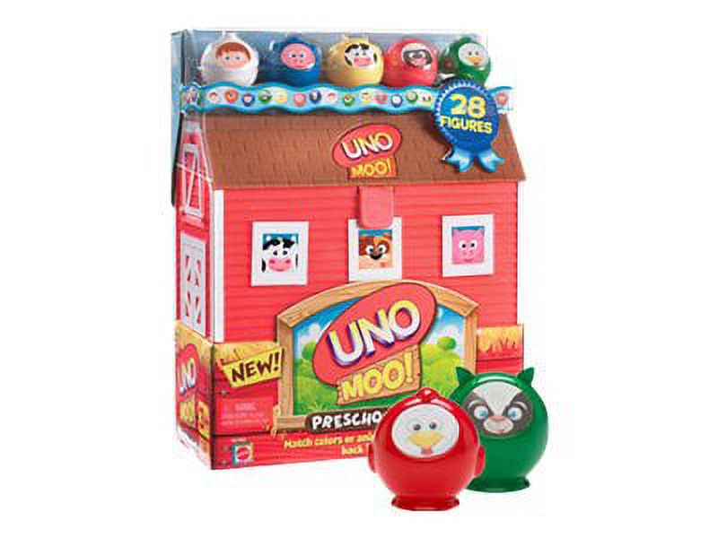 Mattel - UNO MOO! Preschool Game - early development, matching game - image 1 of 3