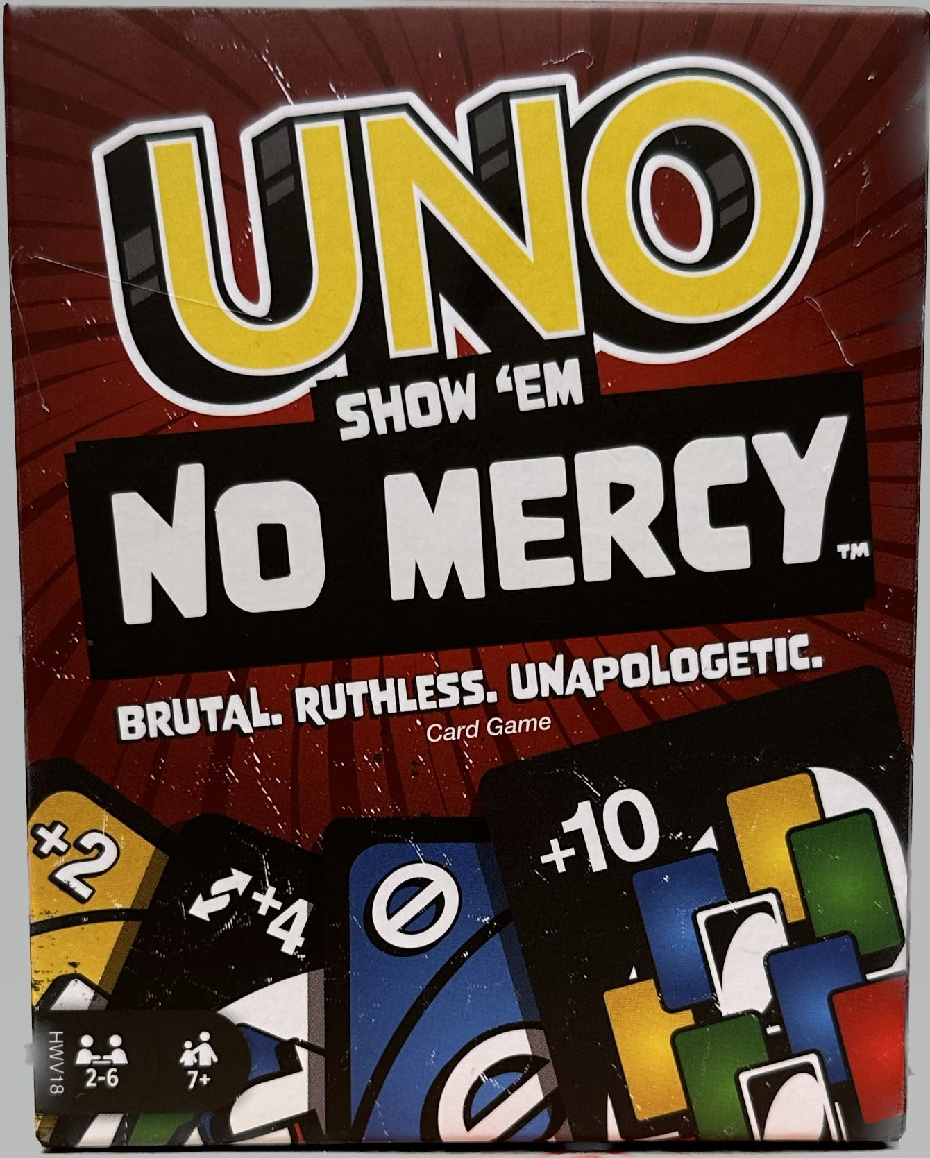 Mattel UNO Show 'Em No Mercy Brutal, Ruthless, Unapologetic, Card Game
