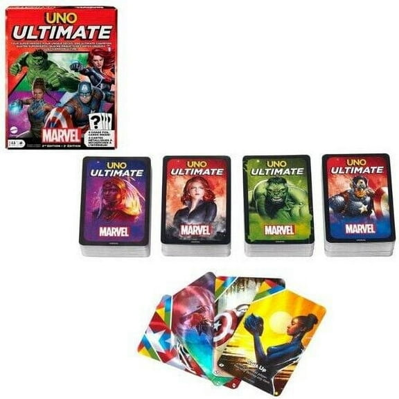 Mattel UNO Ultimate Marvel 4 Player Core Set Card Game