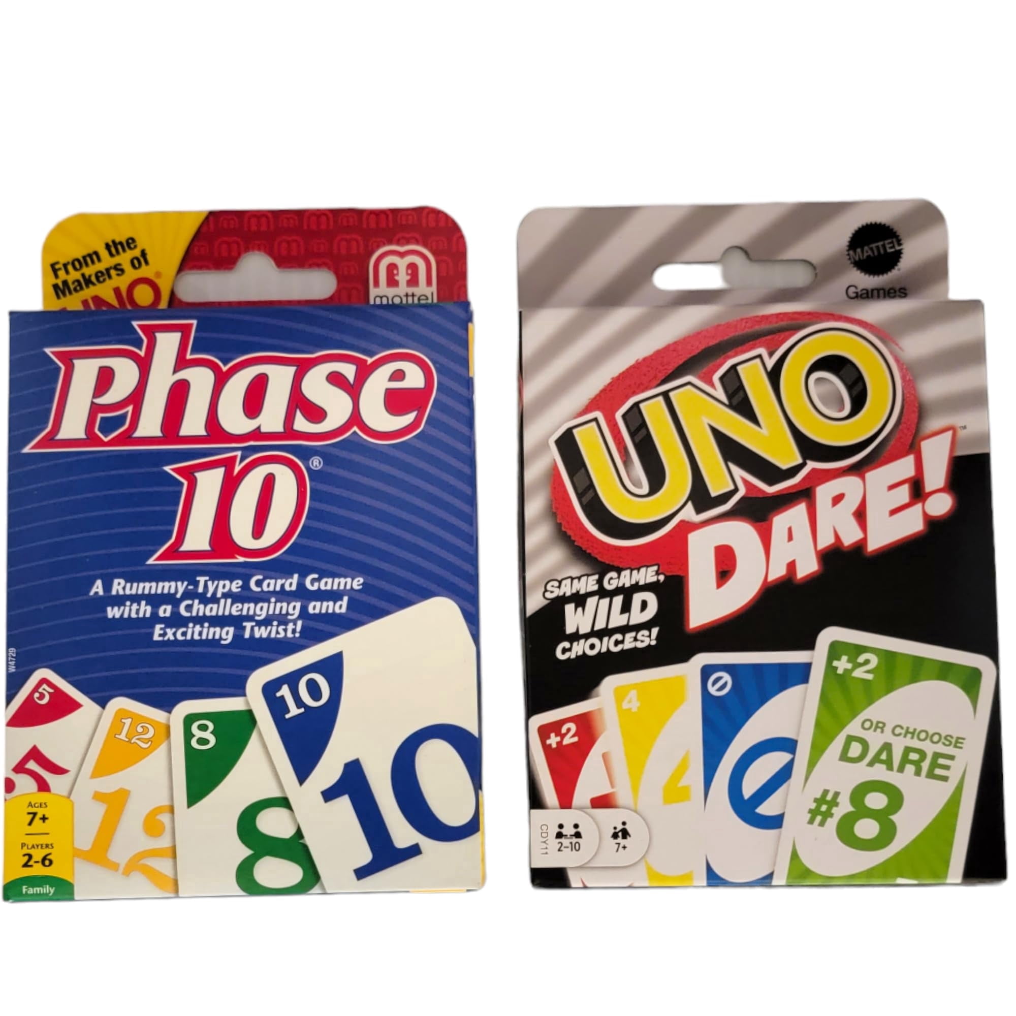 Mattel Uno Dare and Phase 10 Bundle Pack of 2 Games