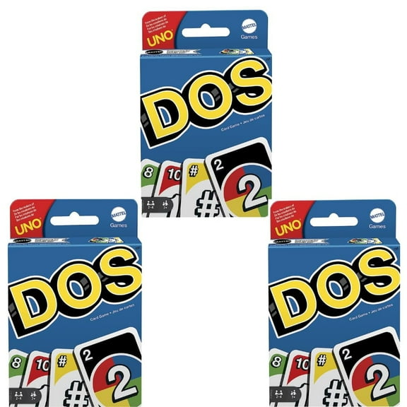 Mattel Uno Dos Card Game (Pack of 3)