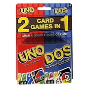 Mattel Uno & Dos Child Card Game, Red, 112 Count
