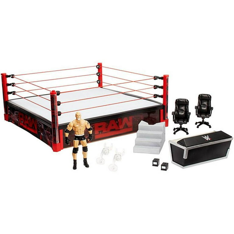 Mattel WWE Authentic Scale WrestleMania Raw Main Event Ring Kids