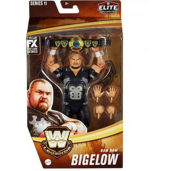 Mattel WWE Elite Collectible Kids Bam Bam Bigelow Action Figures, Plastic Black White, 0.9 lb