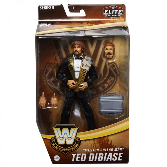 WWE Elite Legends 9 Million Dollar Man Ted Dibiase Wrestling Figure (Black Suit)