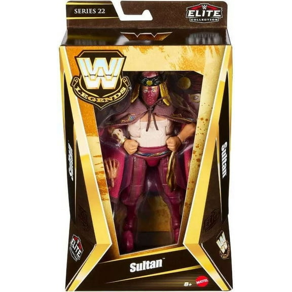 Mattel WWE Wrestling Legends Series 22 Sultan Collectible Action Figures, Resin Multicolor, 0.9 lb