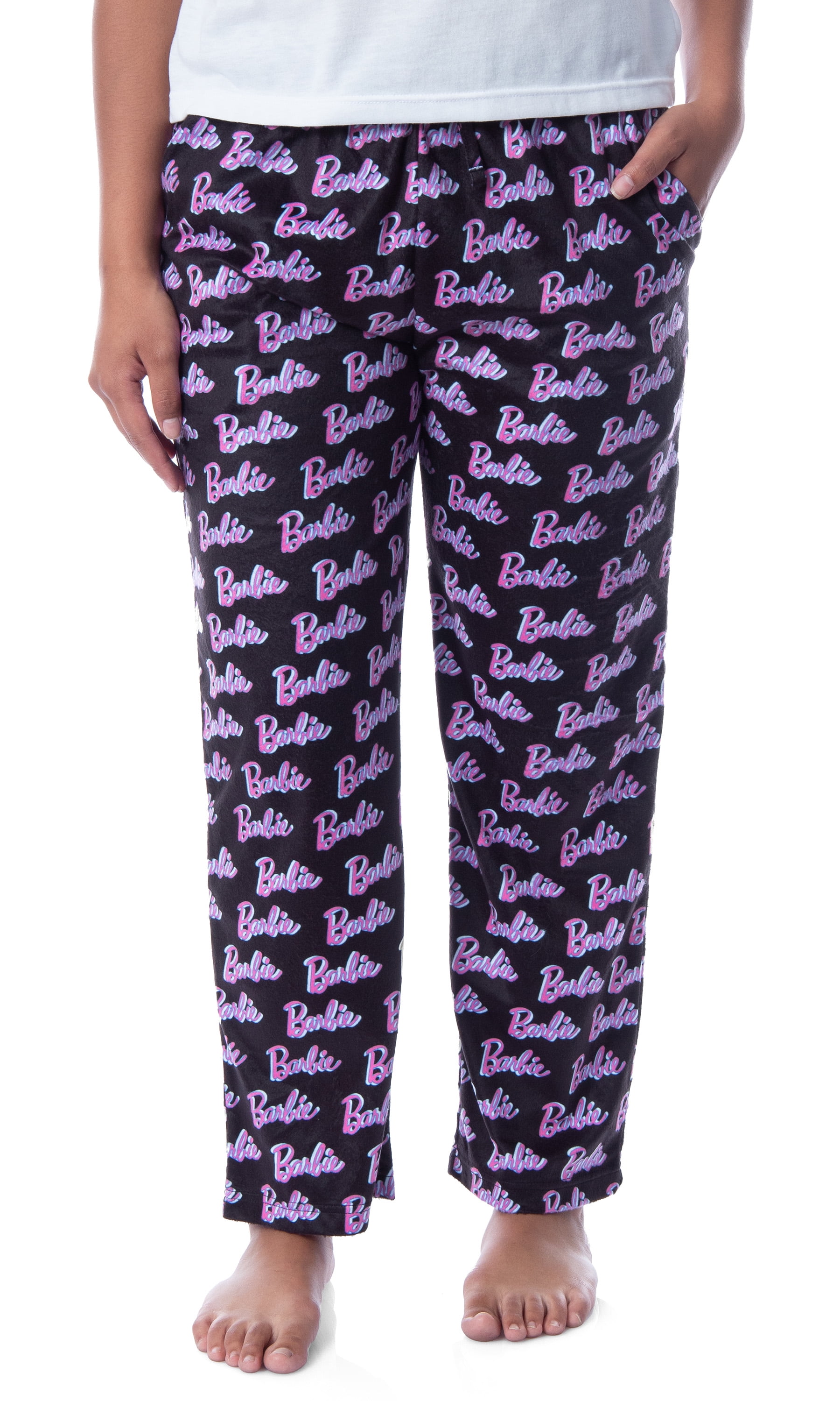 Barbie Womens' All Around The World Languages Title Sleep Pajama Pants  (X-Small) Black at  Women's Clothing store