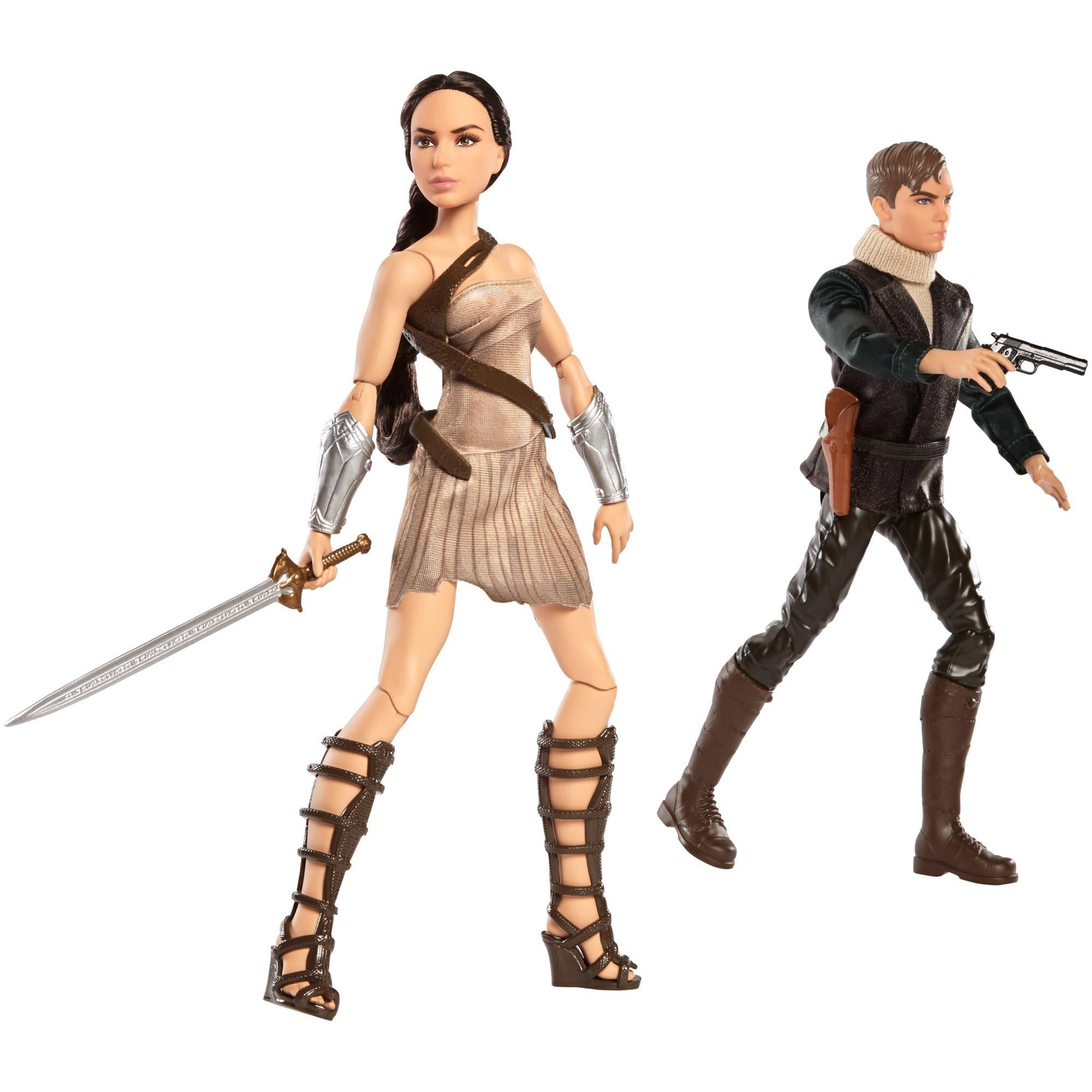 Mattel Wonder Woman and Steve Trevor 12 in Fashion Dolls, 2 Mattel Wonder Woman and Steve Trevor 12 in Fashion Dolls, 2