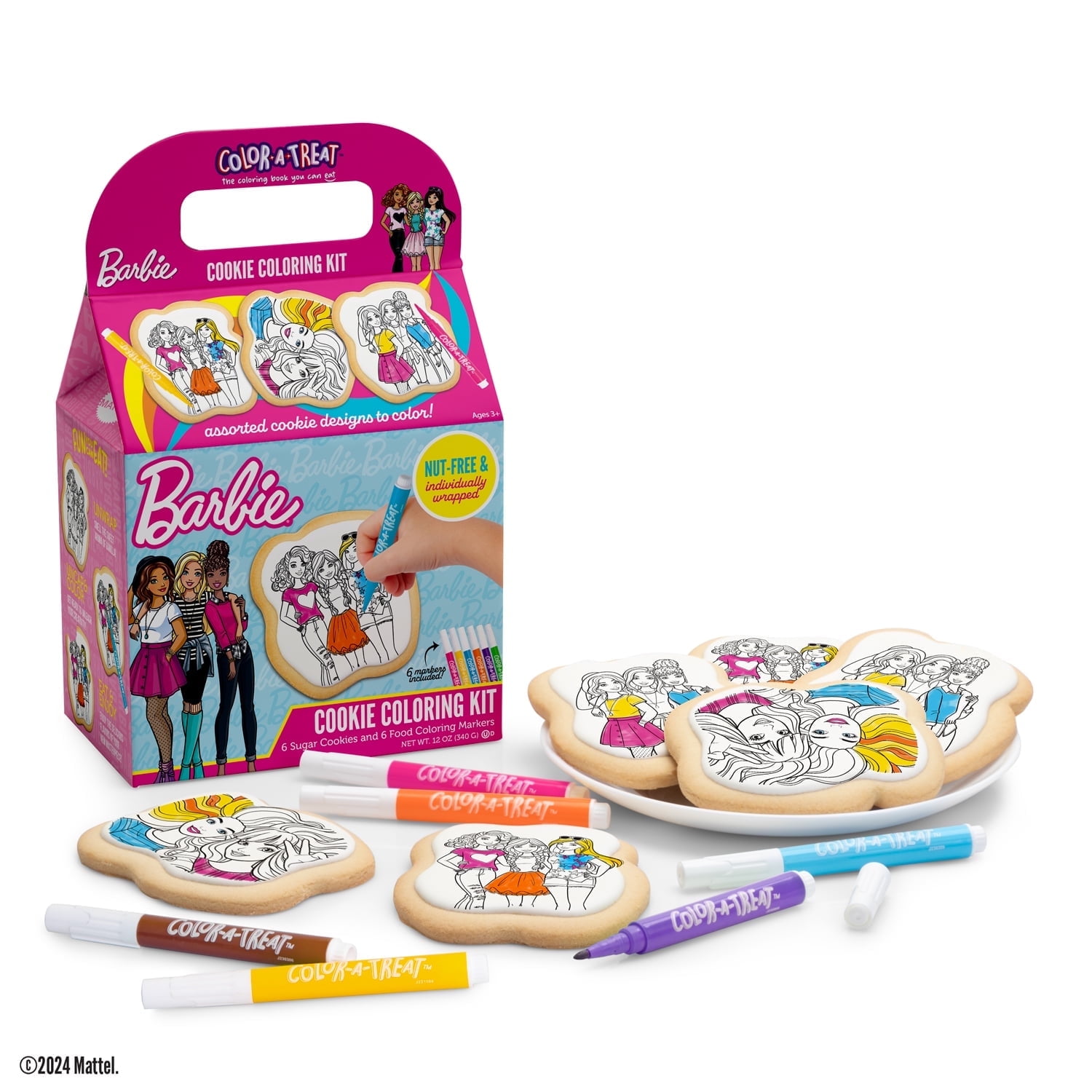 Mattel's Barbie Cookie Coloring Kit by Color-a-Treat, 12oz