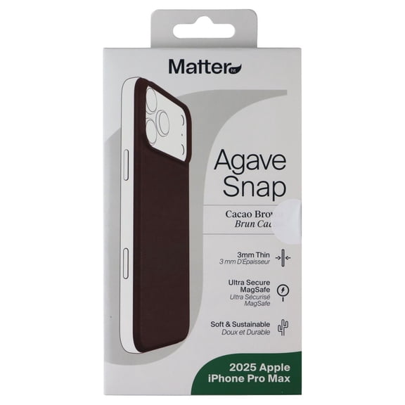 Matter Agave Snap Case for MagSafe for Apple iPhone 17 Pro Max - Cacao Brown