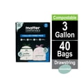 thumbnail image 1 of Matter Compostable 3-Gallon Food Scrap Bags – Drawstring Kitchen Trash Bags – Certified Compostable, Leak-Resistant, 40 Count Combo Pack, 1 of 10