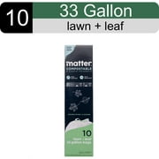 Matter Compostable 33-Gallon Lawn & Leaf Trash Bags with Drawstring Handles, 10 Count