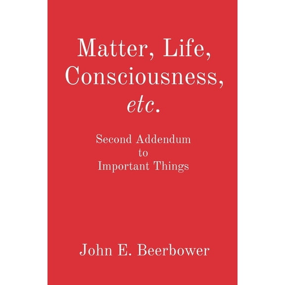 Matter, Life, Consciousness, etc.: Second Addendum to Important Things, (Paperback)