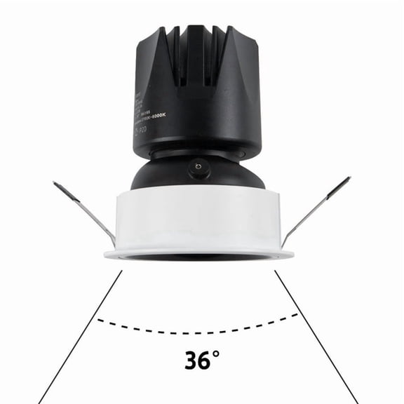 Matter WiFi LED Spotlight 12W Anti-Glare Dimmable Ceiling Light 36Angle Adjustable Support Voice Control,1 * Spotlight