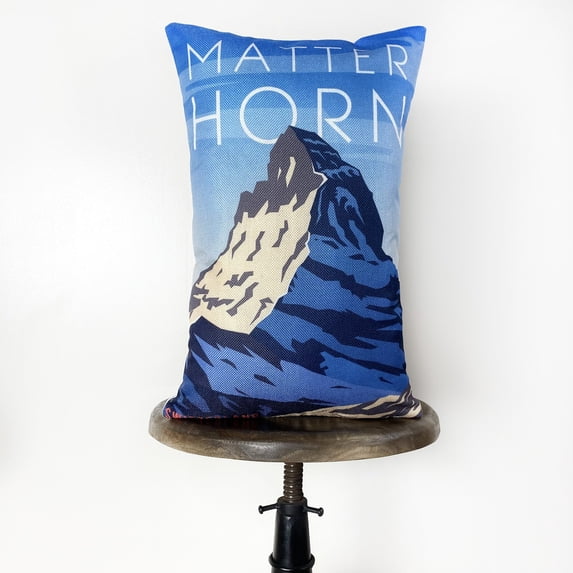 Matterhorn | Adventure Time | 12x18 | Pillow Cover | Wander lust | Throw Pillow | Travel Decor | Travel Gift | Gift for Friend | Switzerland