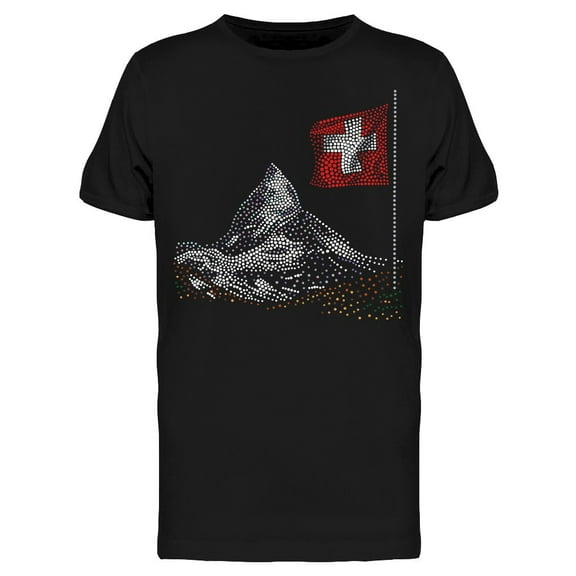Matterhorn Dot Art Switzerland T-Shirt Men -Image by Shutterstock, Male XX-Large