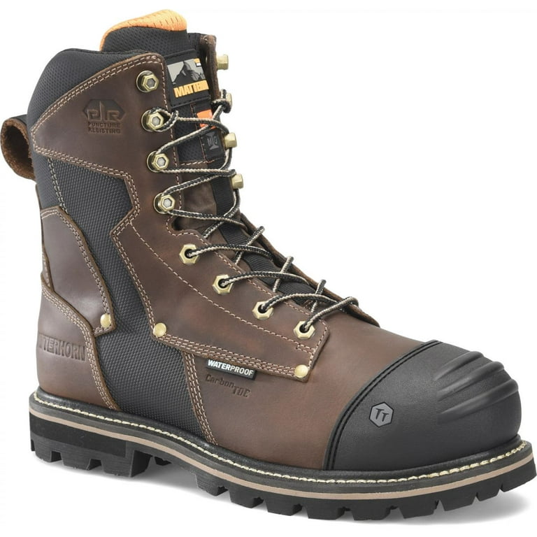 Matterhorn Men s 8 I Beam Composite Toe Internal Metatarsal Guard Waterproof Work Boot Dark Brown MT2548 Walmart