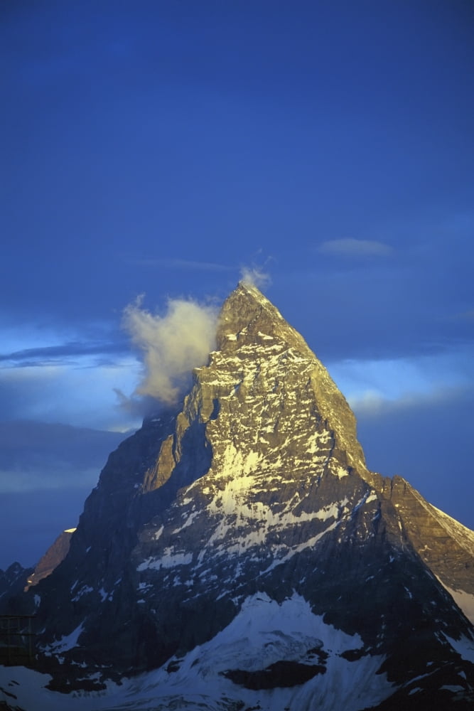 Matterhorn Mountain At Sunrise Close Up Canvas Art - Chris Parker Design Pics (12 x 19)