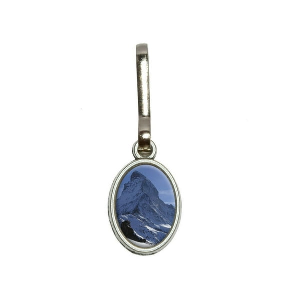 Matterhorn Swiss Alps Mountain Climbing Oval Zipper Pull