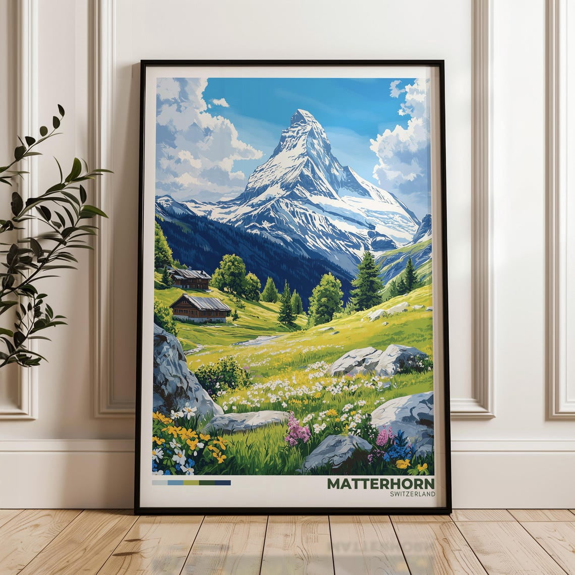 Matterhorn Travel Print Swiss Alps Illustration Art, Unframed Paper ...