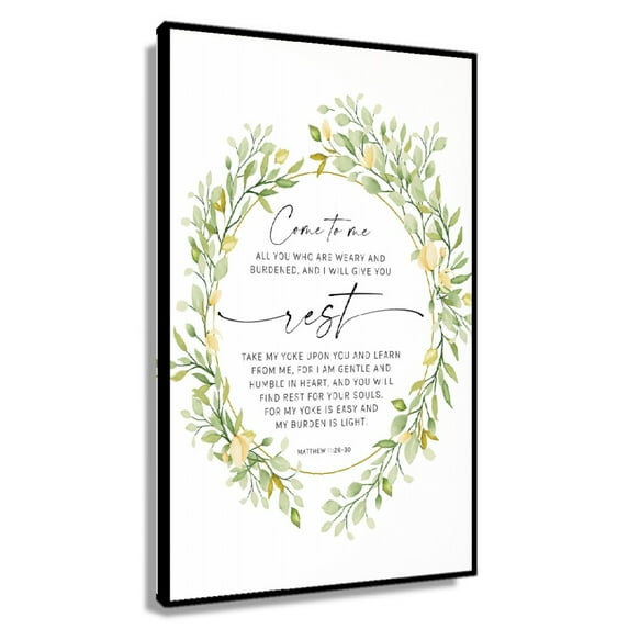 Matthew 11 28-30 Bible Verse Wall Art Printable Scripture Art Bible Quote Print Christian Wall Decor Gift, Come To Me, I Will Give You Rest