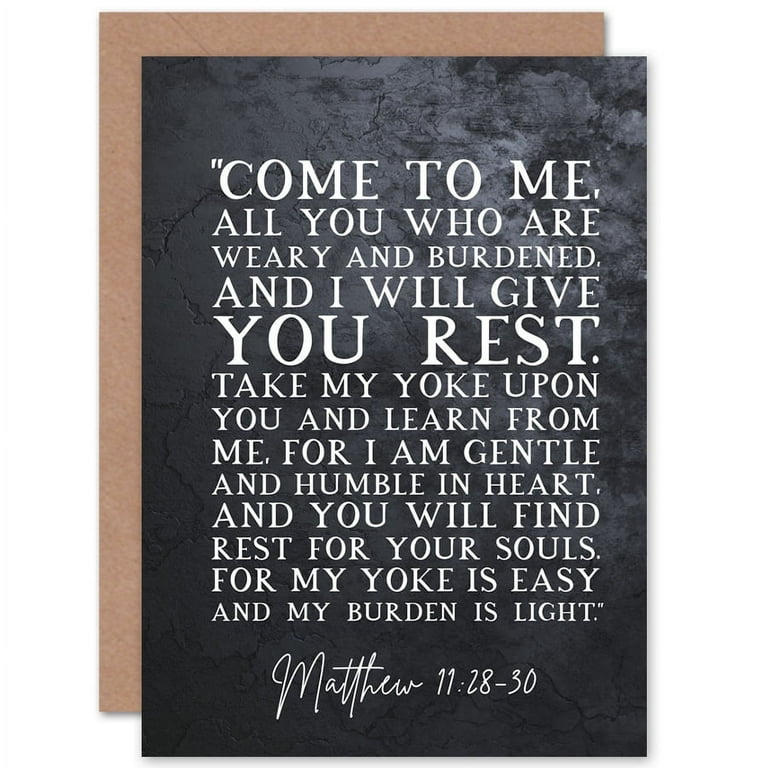 I Will Give You Rest Matthew 11:18 | Greeting Cards I Will Give You Rest Matthew 11:18 | Greeting Cards
