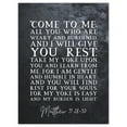 thumbnail image 1 of Matthew 11:28-30 Come to Me All You Who Are Weary I will Give You Rest Christian Bible Verse Quote Scripture Typography Unframed Wall Art Print Poster Home Decor Premium, 1 of 4