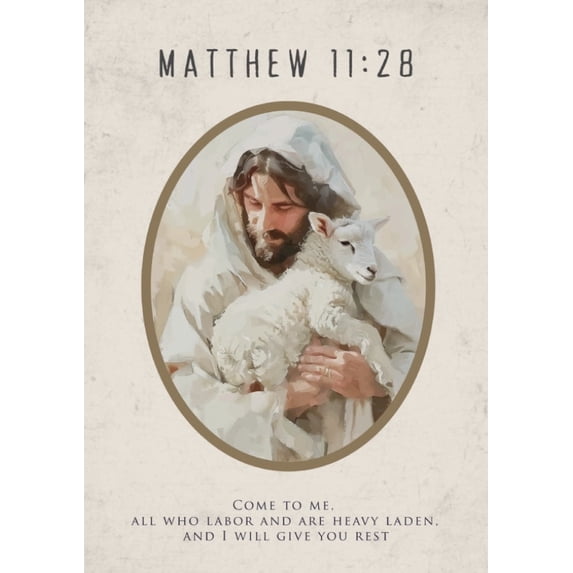 Matthew 11:28 Modern Minimalist Scripture Wall Art, Christian Home ...