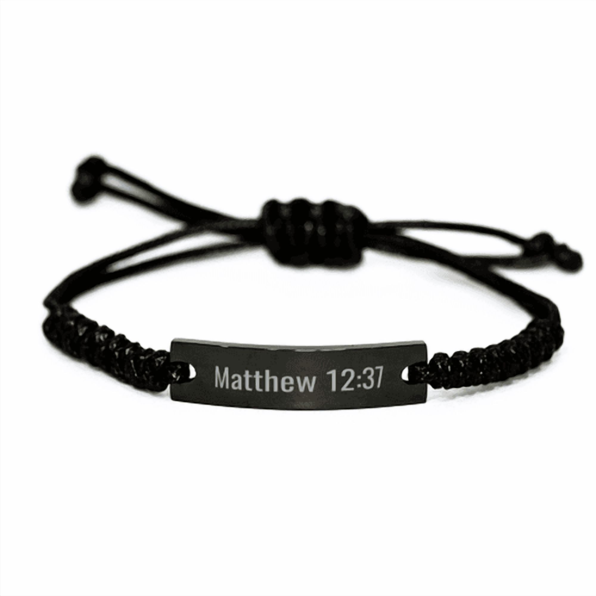 Matthew 12 37 Bracelet Matthew 12:37 Gift Bible Verse Scripture ...
