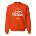 thumbnail image 1 of Matthew 17:20 He Moves Mountains | Mens Christian Crewneck Graphic Sweatshirt, Orange, 3XL, 1 of 3