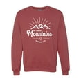 thumbnail image 1 of Matthew 17:20 He Moves Mountains | Mens Christian Crewneck Graphic Sweatshirt, Vintage Heather Red, X-Large, 1 of 3
