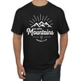 thumbnail image 1 of Matthew 17:20 He Moves Mountains | Mens Christian Graphic T-Shirt, Black, Medium, 1 of 3